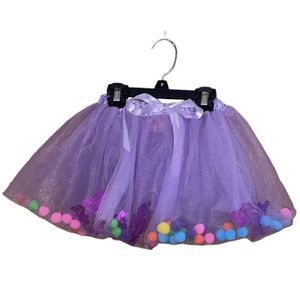 •PRINCESS EXPRESSIONS•TUTU “BIRTHDAY GIRL” SKIRT WITH COLORFUL POM-POM SIZE 4-6X
